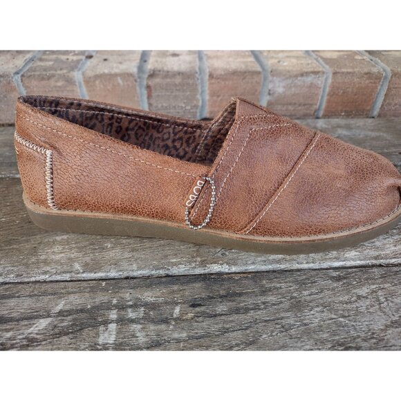 Bobs from Skechers Loafers Gypsy Chestnut Faux Suede Flats Slip On Size 8.5 - Picture 1 of 11
